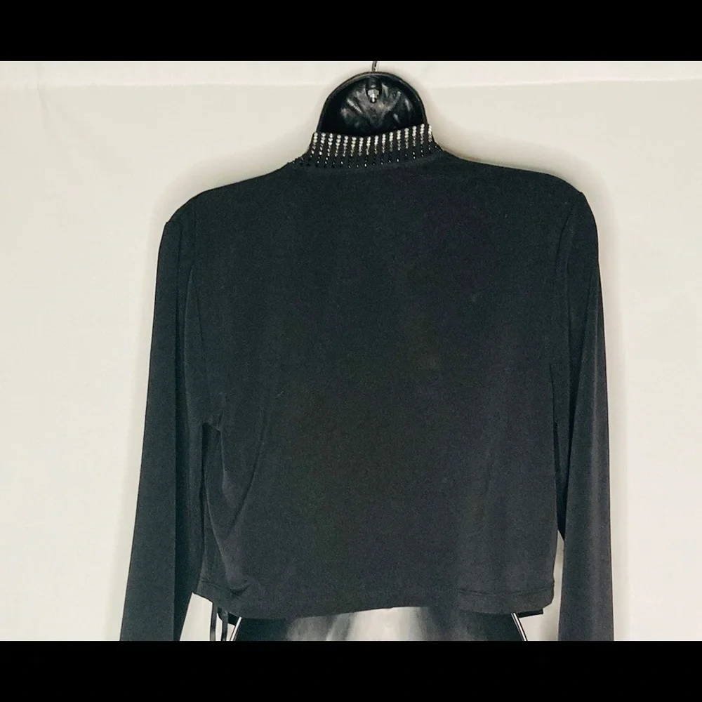 Calvin Klein Short Black rhinestone shrug size S NWT
